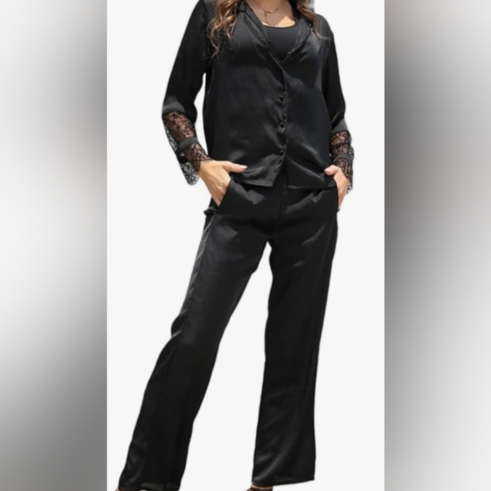 Satin pajamas